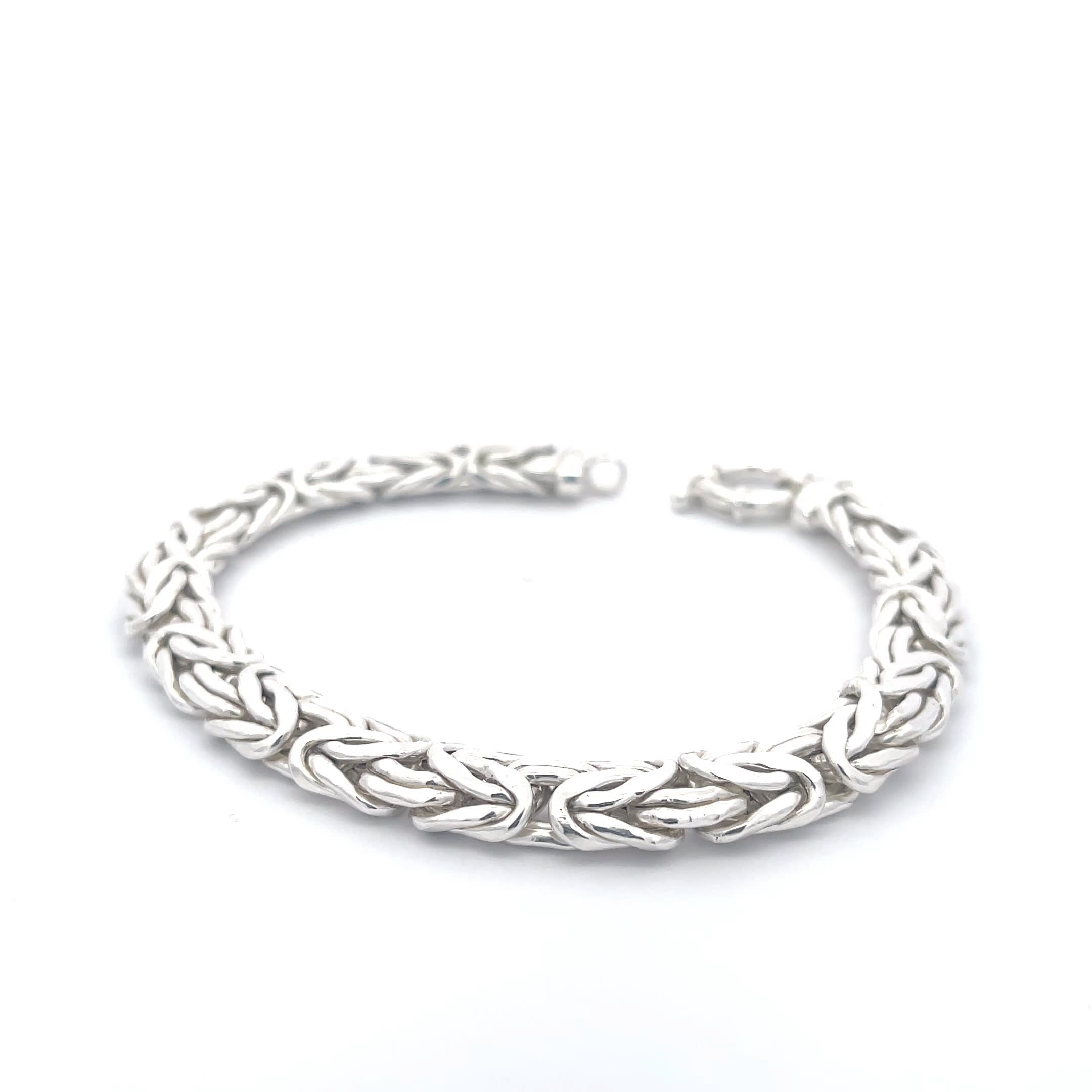 925 Sterling Silver Woven Chain Bracelet
